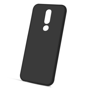 Луксозен силиконов гръб ТПУ ултра тънък МАТ за Nokia 6.1 Plus 2018 черен